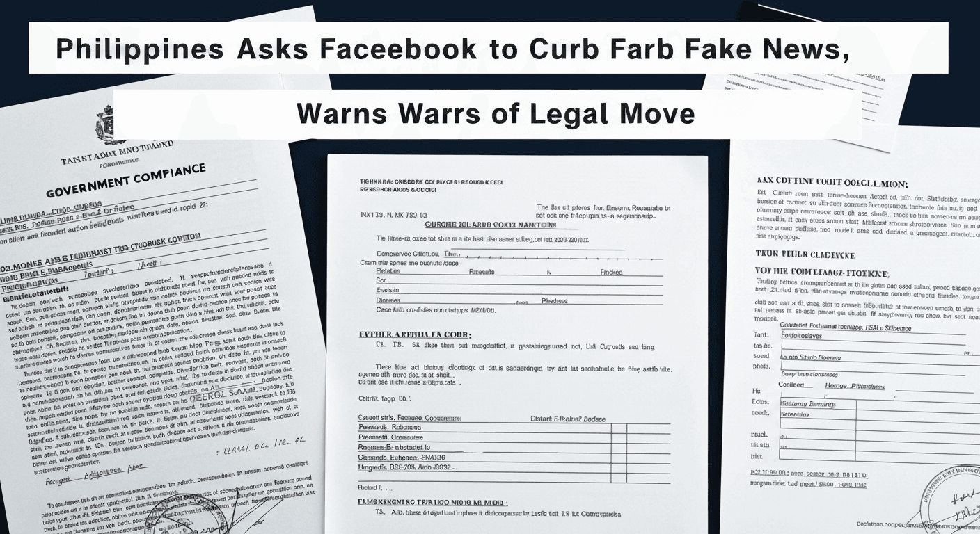 Philippines Asks Facebook to Curb Fake News, Warns of Legal Move