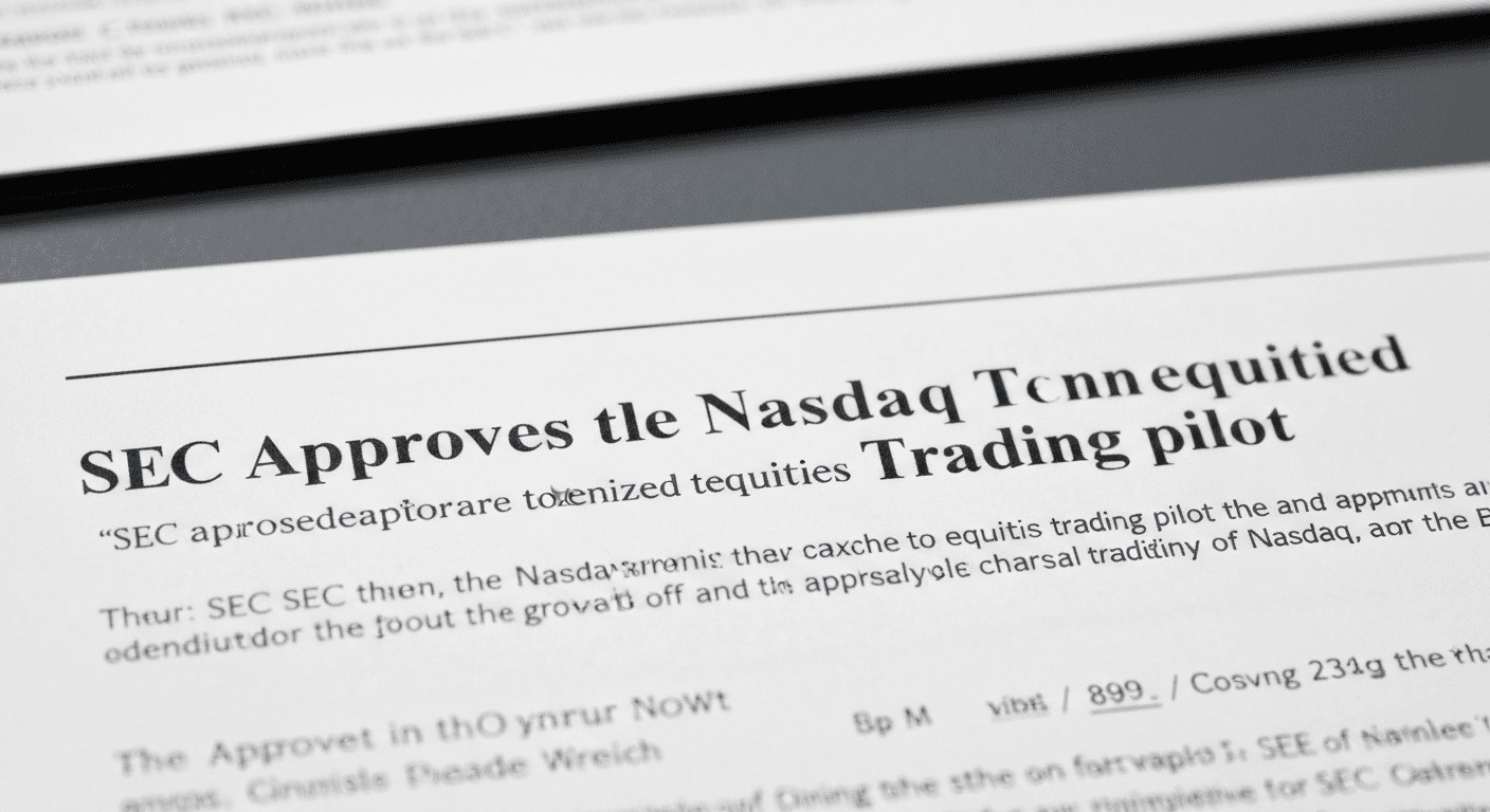 SEC approves Nasdaq tokenized equities trading pilot