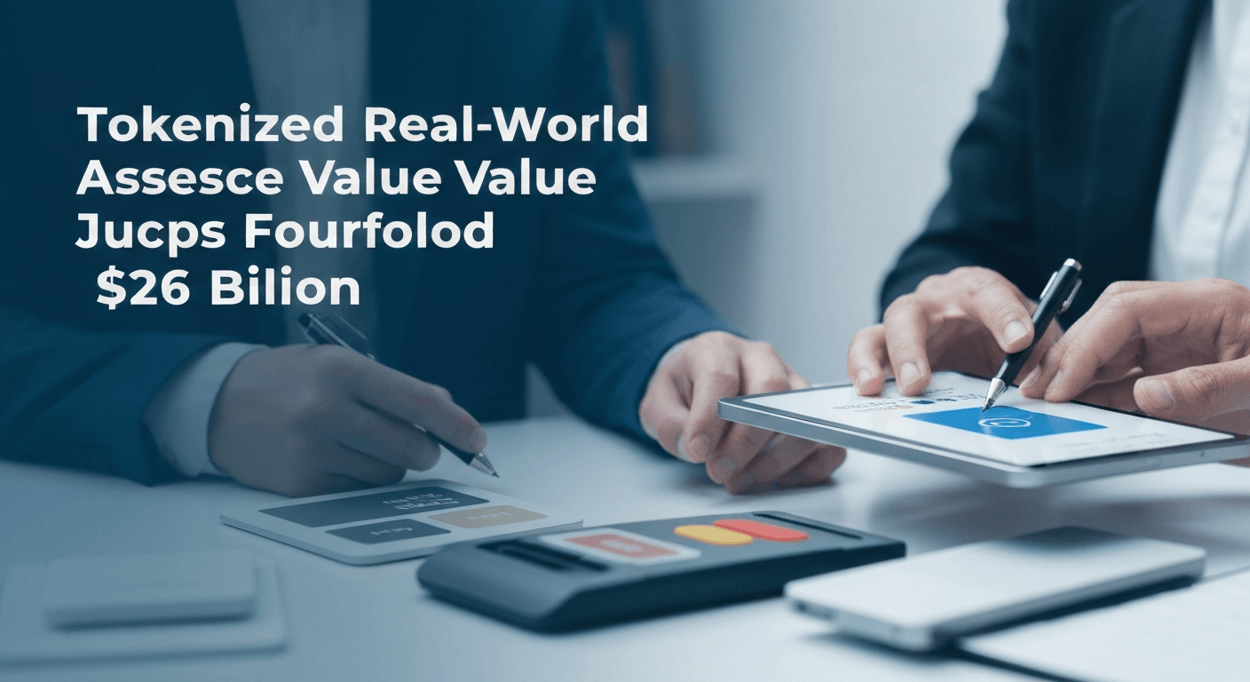 Tokenized Real-World Asset Value Jumps Fourfold to $26 Billion