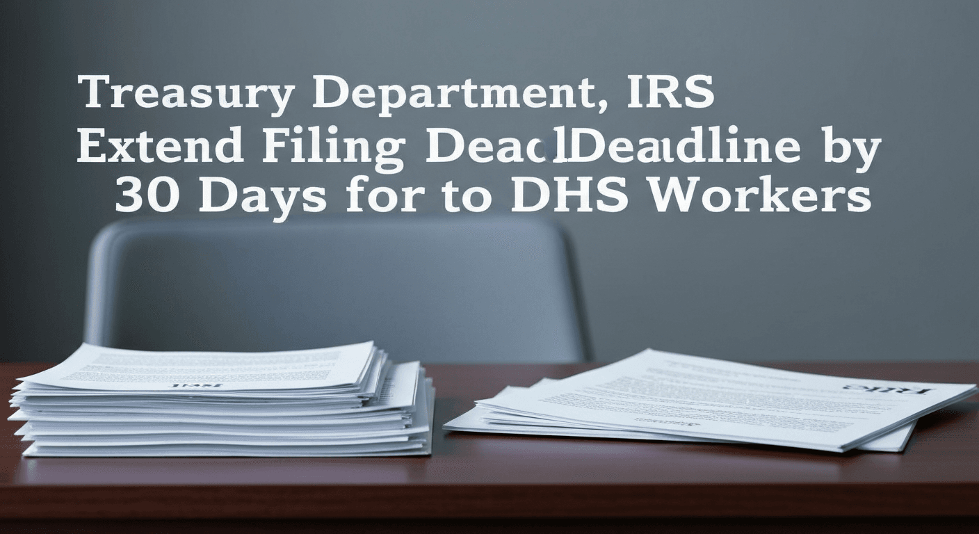 Treasury Department, IRS Extend Filing Deadline by 30 Days for DHS Workers